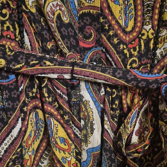 T Tahari Multicolor Paisley Long Sleeve Dress - Picture 9 of 11